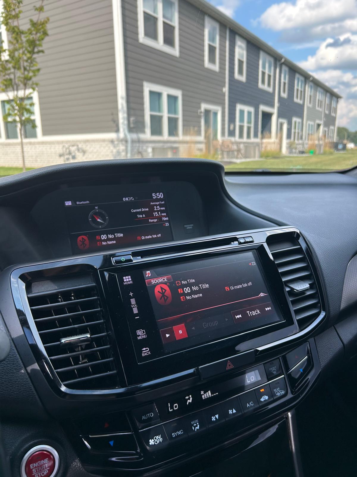 Touchscreen and climate controls