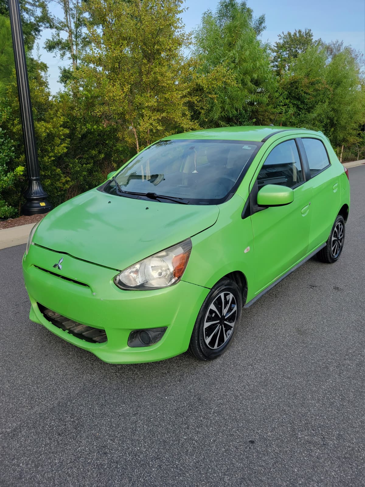 2015 Mitsubishi Mirage ES hatchback in Kiwi Green